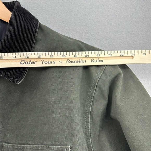 Y2K Carhartt Arctic Jacket Quilt Lined Corduroy C26 MOS Moss Green 2XL Heavy - Picture 6 of 11